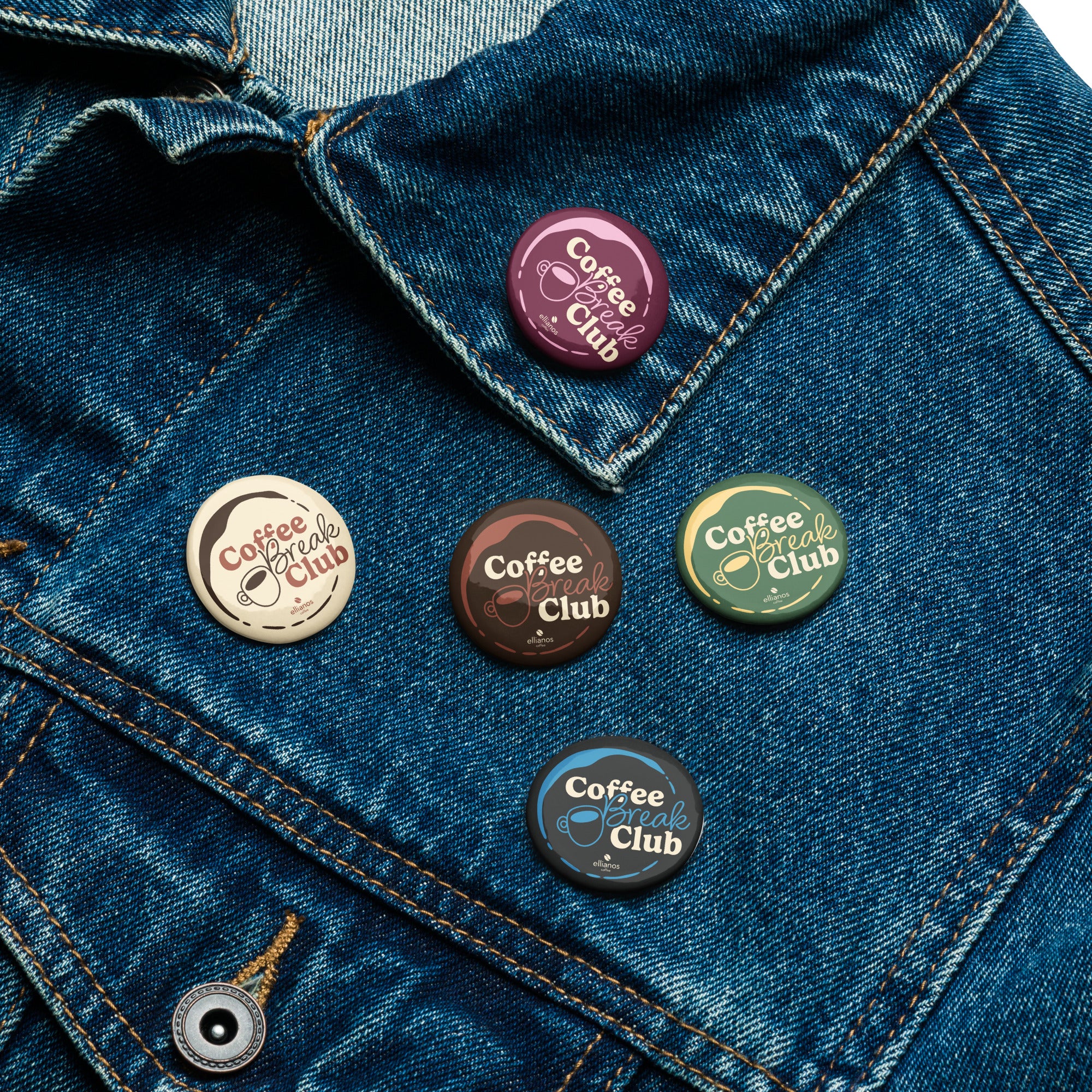 Coffee Break Club Button Pins