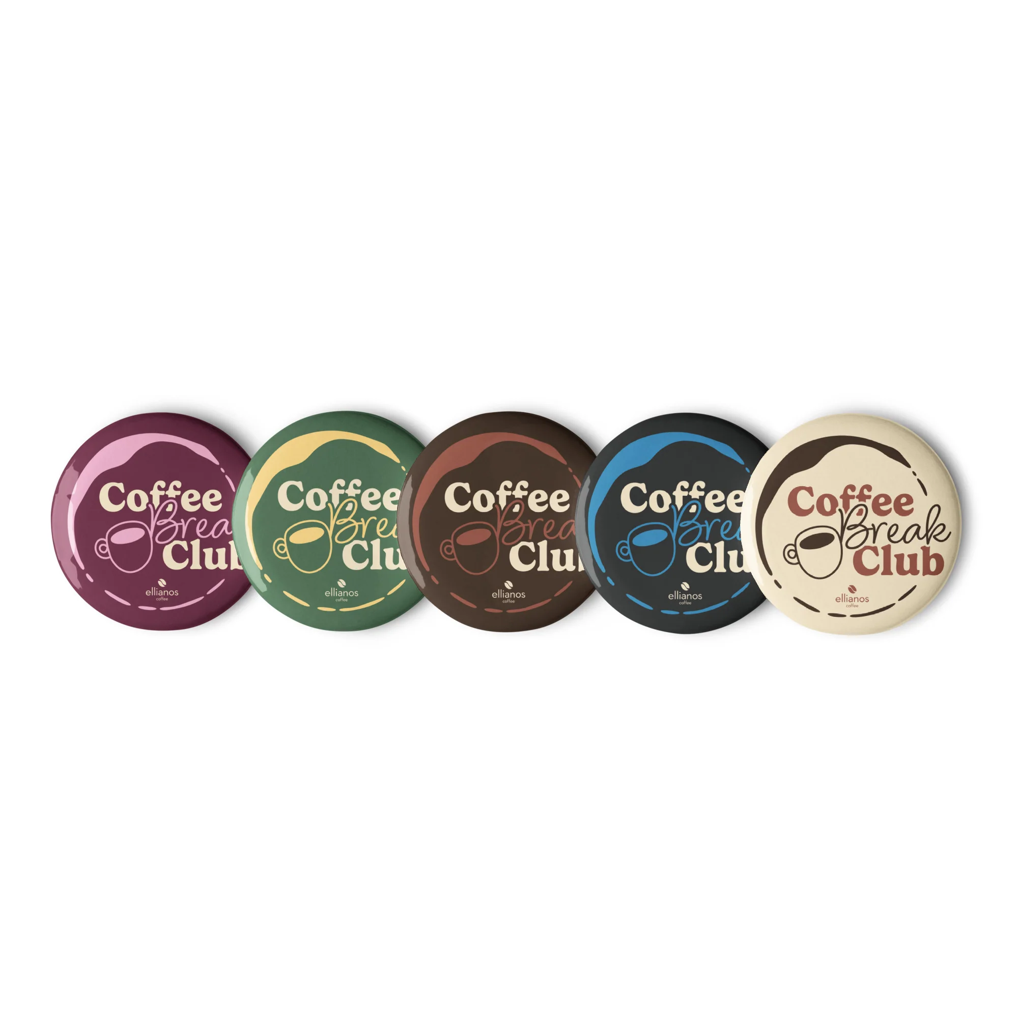 Coffee Break Club Button Pins - Image 2