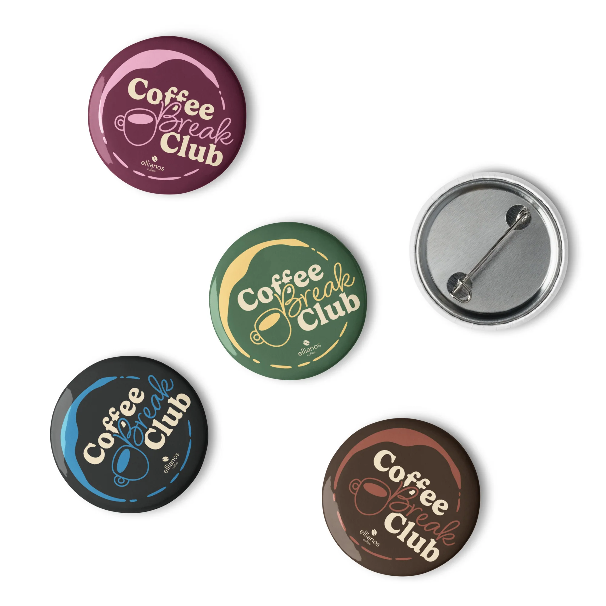 Coffee Break Club Button Pins - Image 3