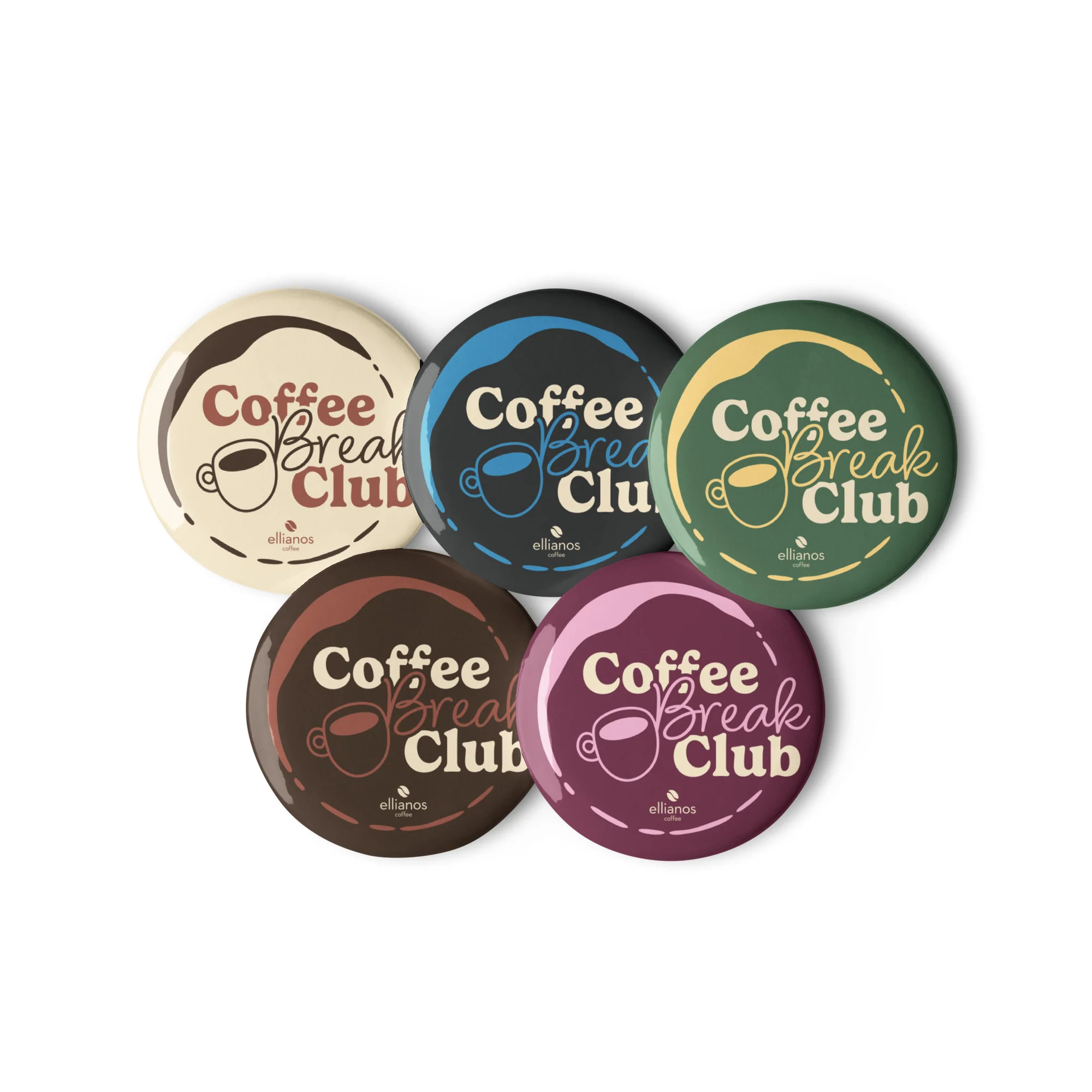 Coffee Break Club Button Pins - Image 4
