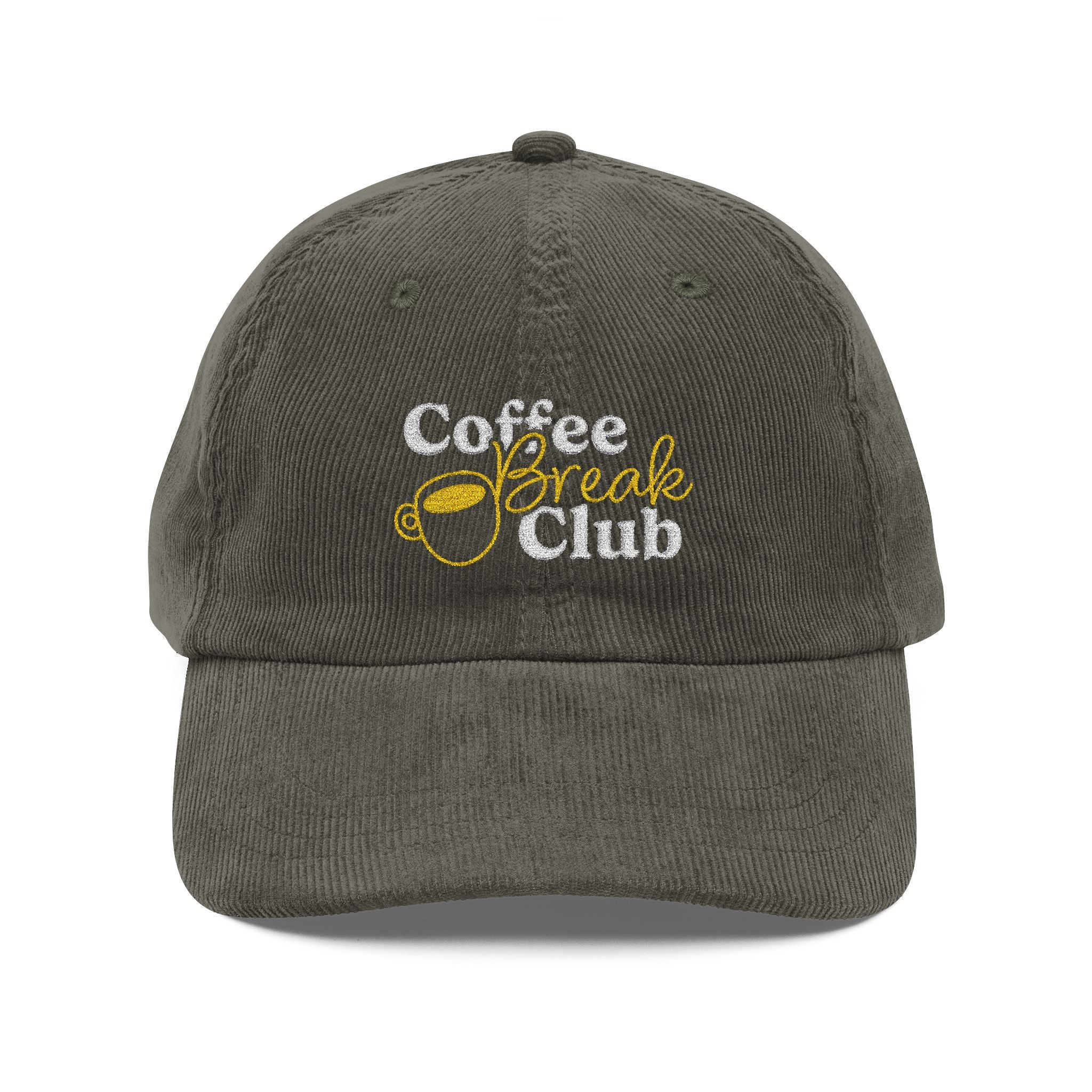 Coffee Break Club Corduroy Cap - Olive