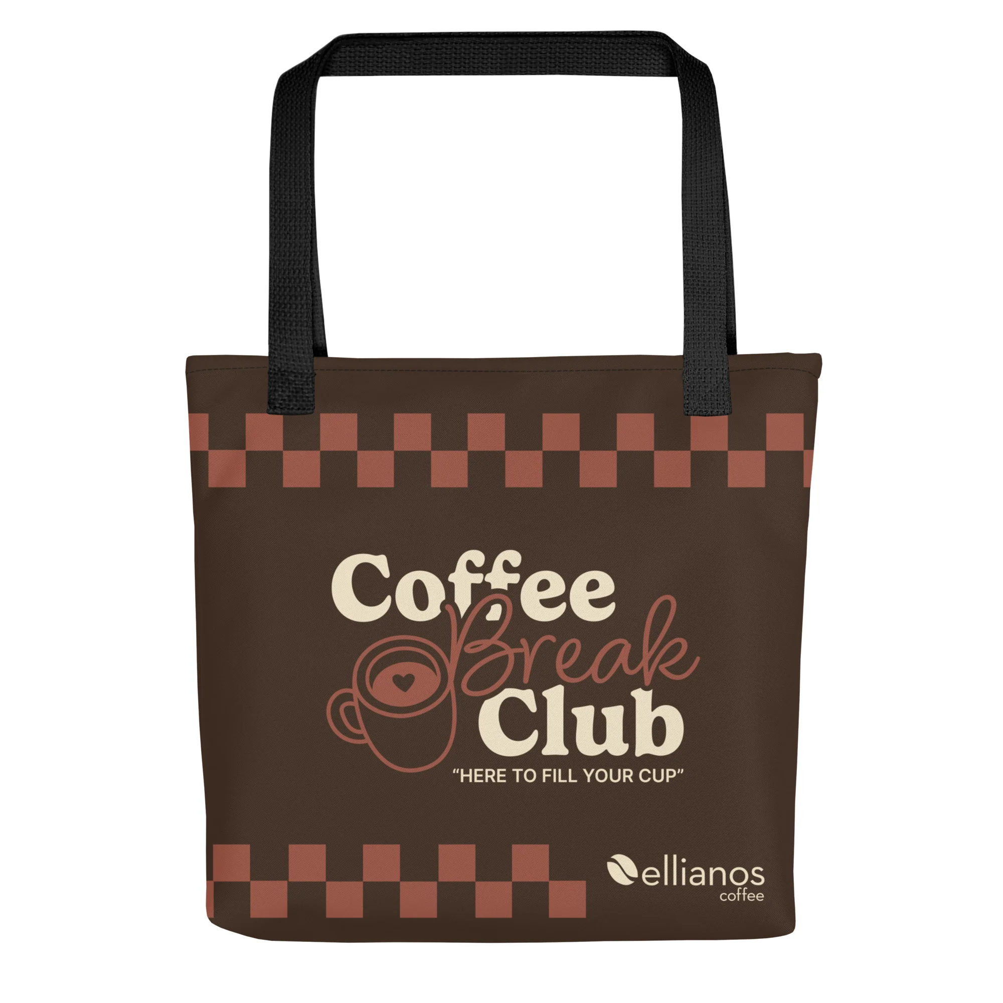 Coffee Break Club Tote Bag - Brown