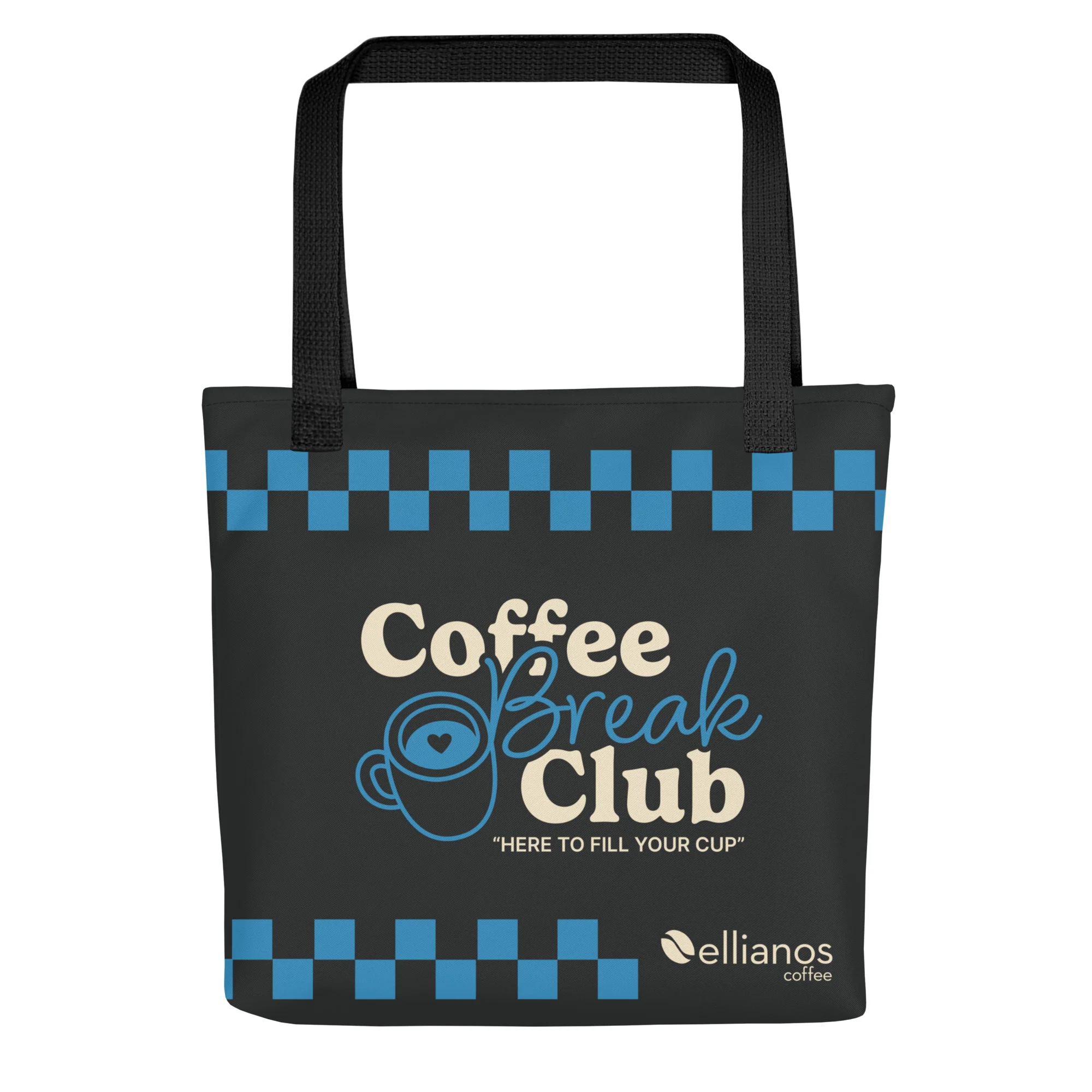 Coffee Break Club Tote Bag - Black