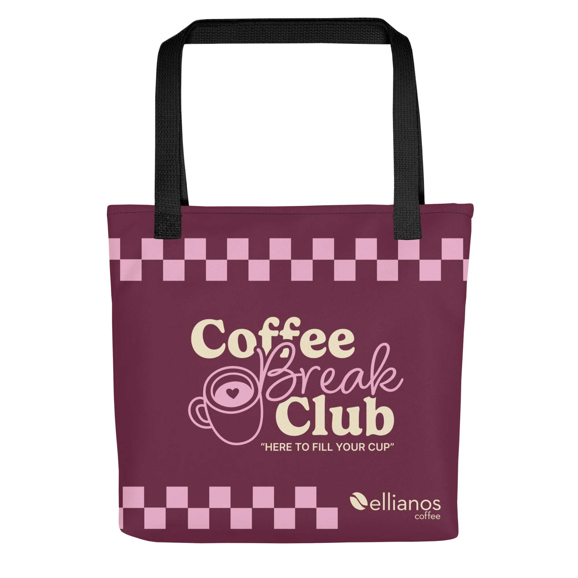 Coffee Break Club Tote Bag - Pink